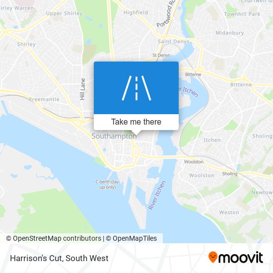 Harrison's Cut map