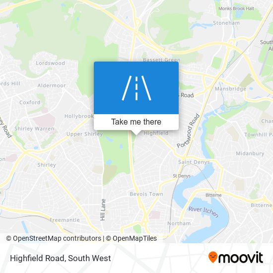 Highfield Road map