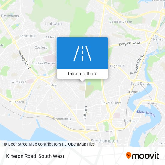 Kineton Road map