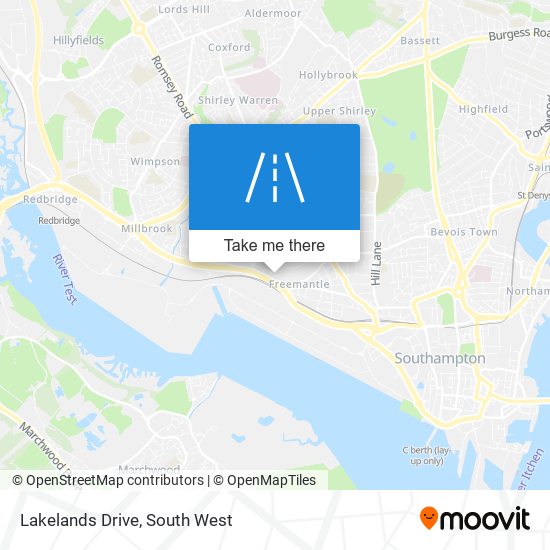 Lakelands Drive map