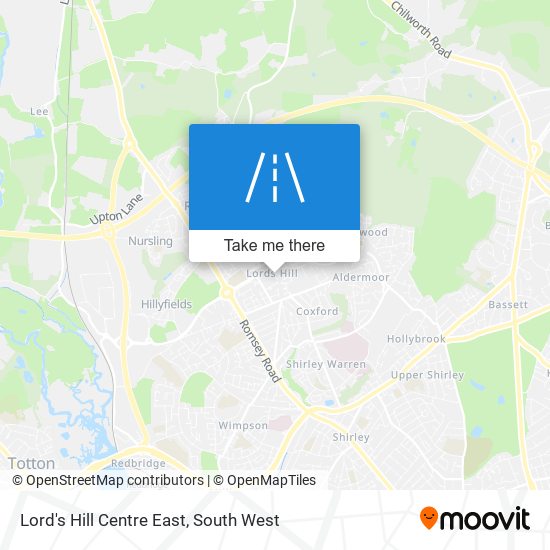 Lord's Hill Centre East map