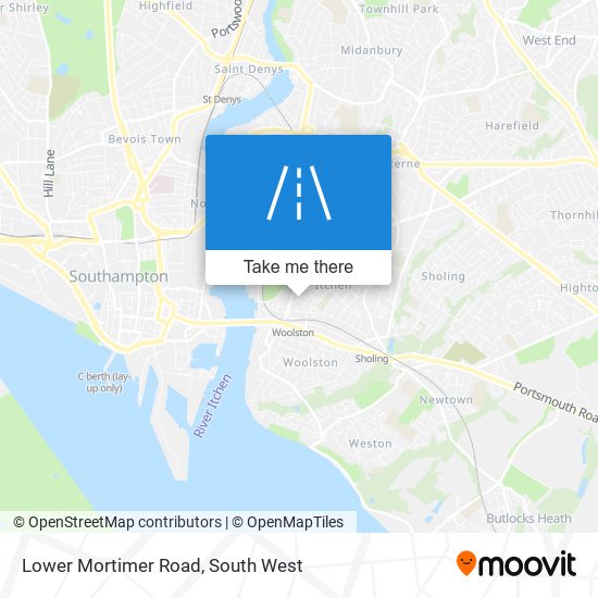 Lower Mortimer Road map