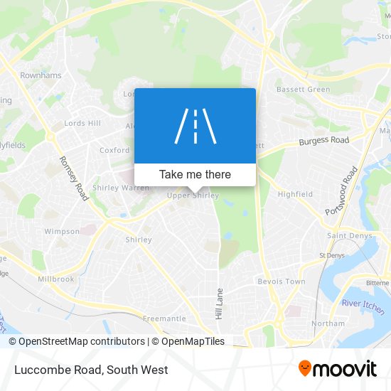 Luccombe Road map