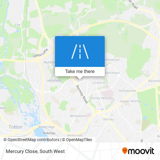 Mercury Close map