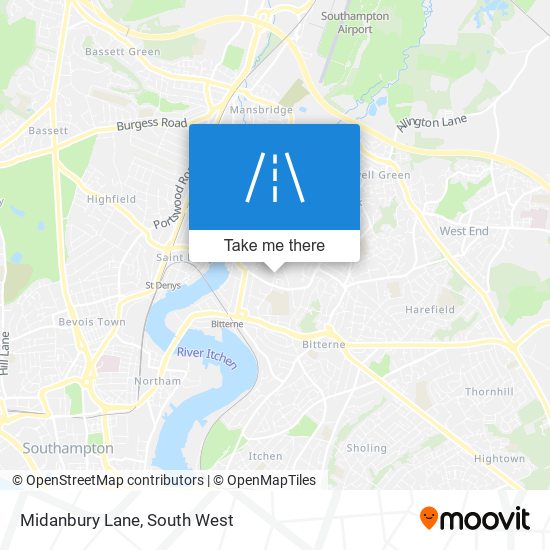 Midanbury Lane map