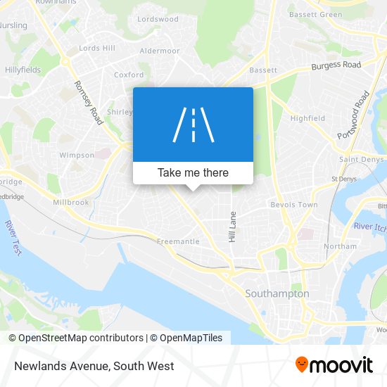 Newlands Avenue map