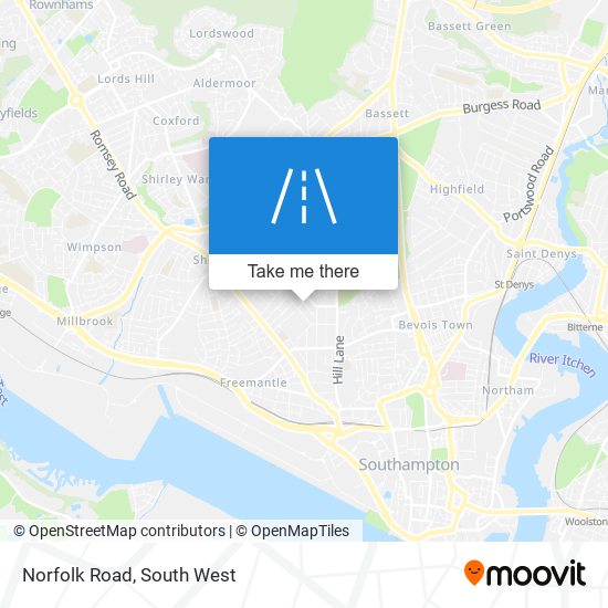 Norfolk Road map