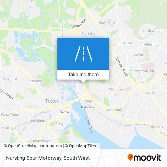 Nursling Spur Motorway map