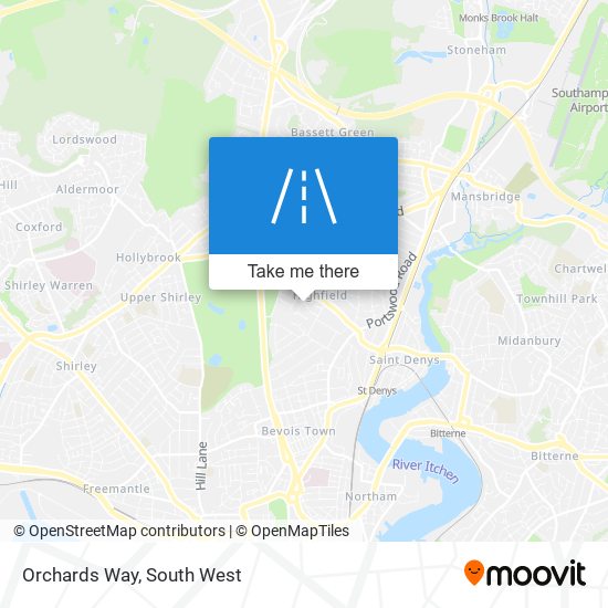 Orchards Way map