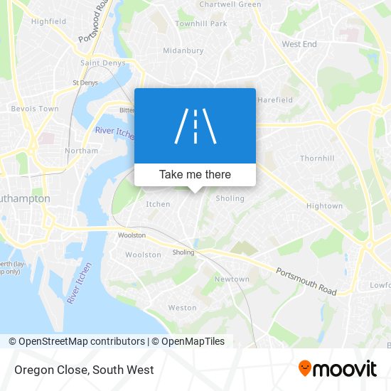 Oregon Close map