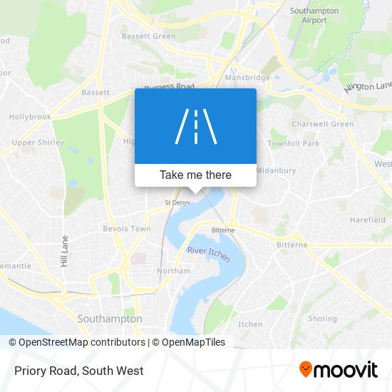 Priory Road map
