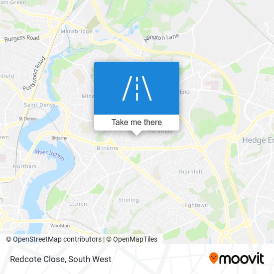 Redcote Close map