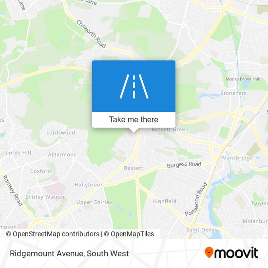 Ridgemount Avenue map