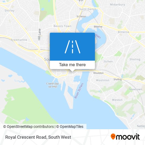 Royal Crescent Road map