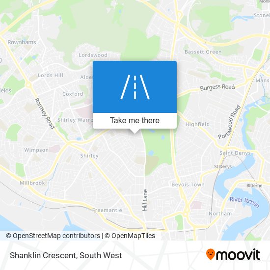 Shanklin Crescent map