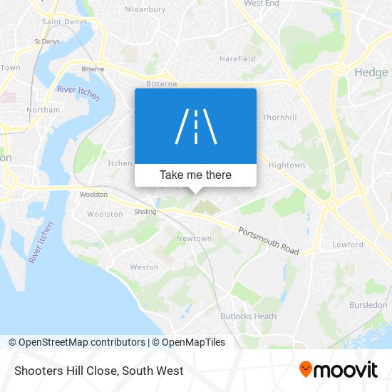 Shooters Hill Close map