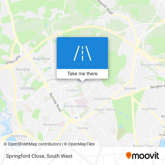 Springford Close map