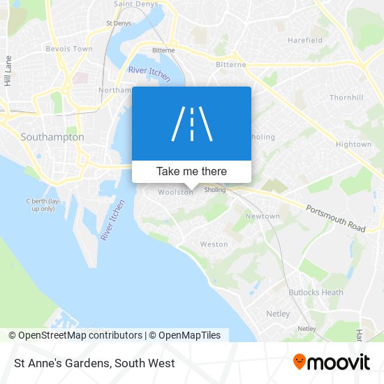 St Anne's Gardens map