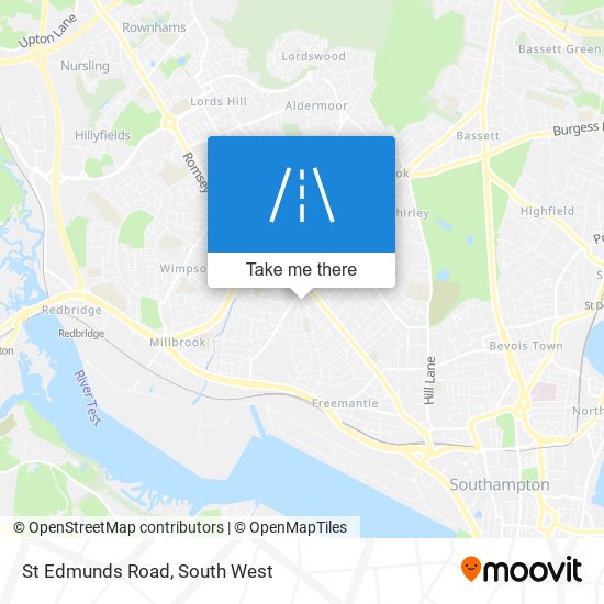 St Edmunds Road map