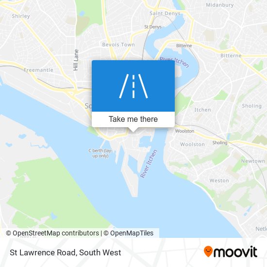 St Lawrence Road map