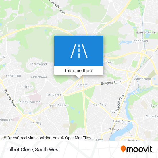 Talbot Close map
