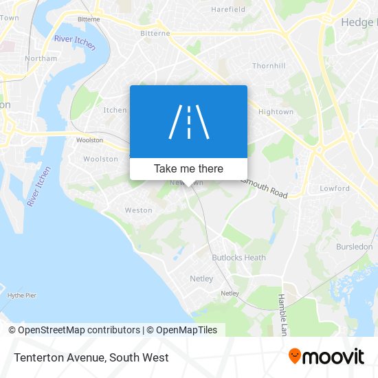 Tenterton Avenue map