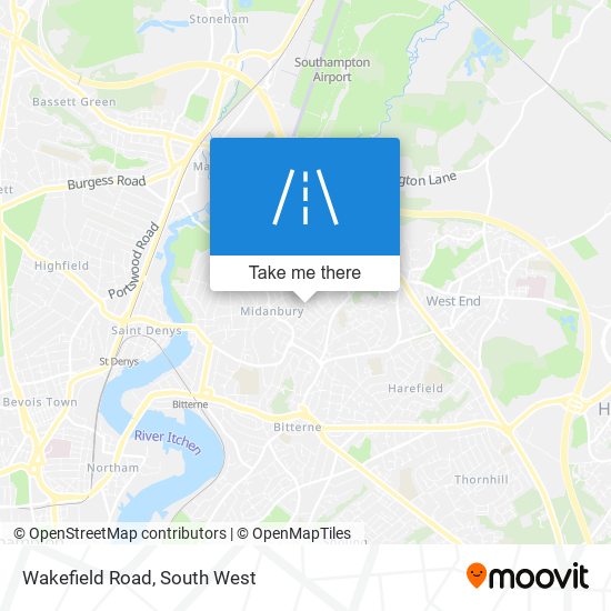 Wakefield Road map