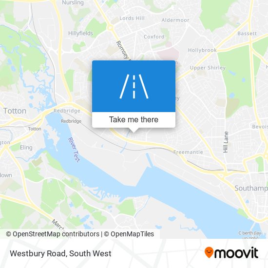 Westbury Road map