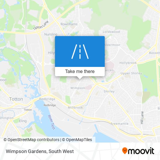 Wimpson Gardens map