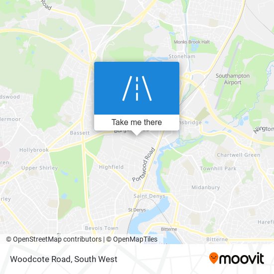Woodcote Road map