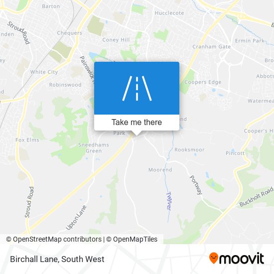 Birchall Lane map