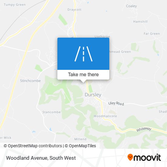 Woodland Avenue map