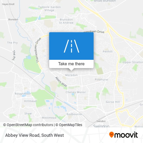 Abbey View Road map