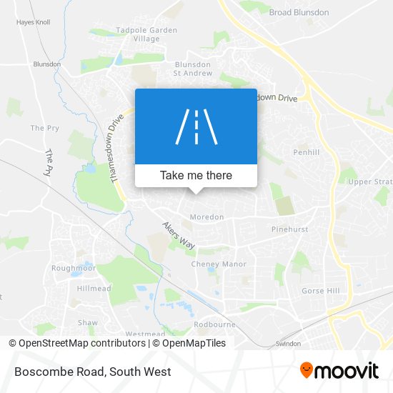 Boscombe Road map
