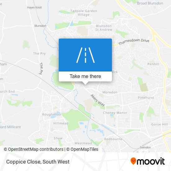 Coppice Close map