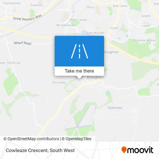 Cowleaze Crescent map