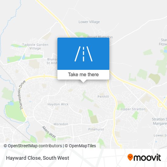 Hayward Close map