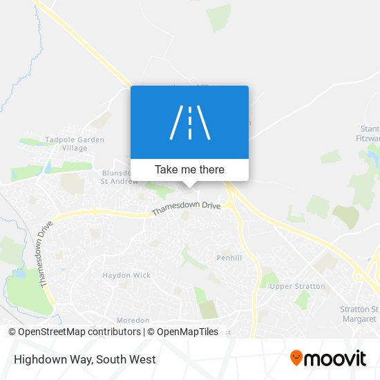 Highdown Way map