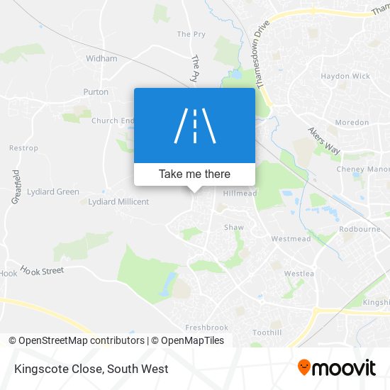 Kingscote Close map