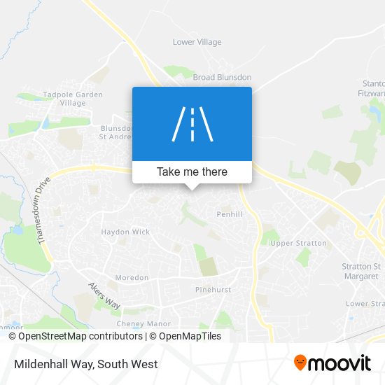 Mildenhall Way map