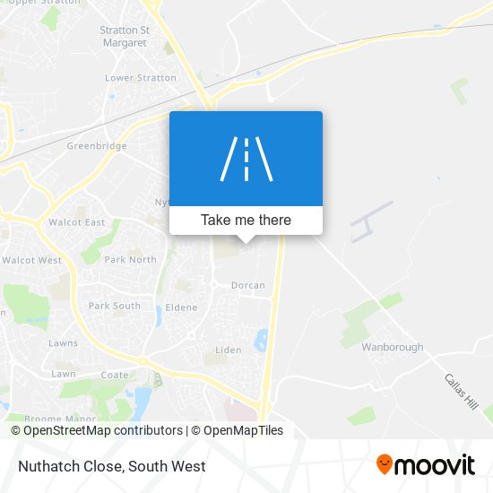 Nuthatch Close map