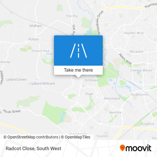 Radcot Close map