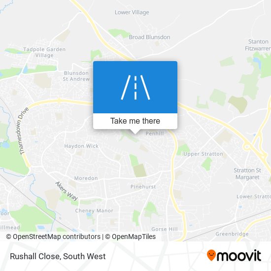 Rushall Close map