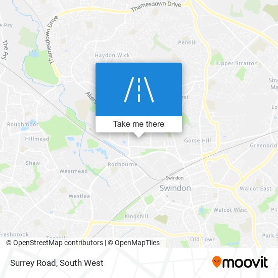 Surrey Road map