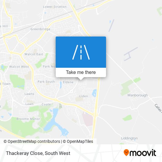 Thackeray Close map
