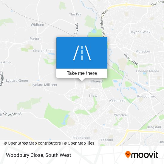 Woodbury Close map