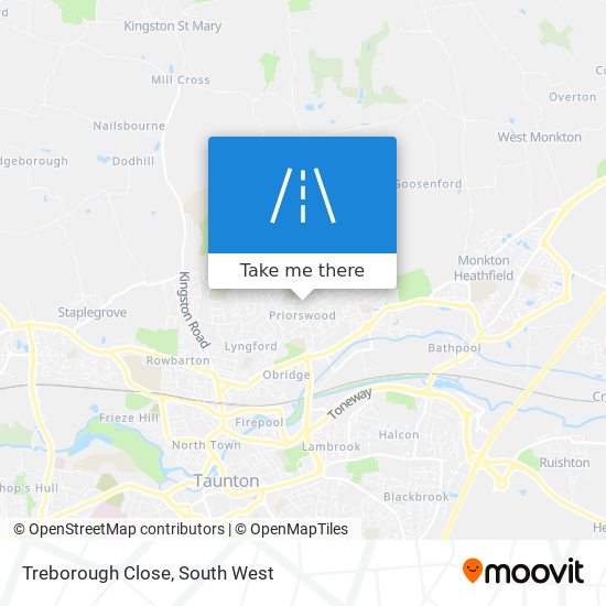 Treborough Close map