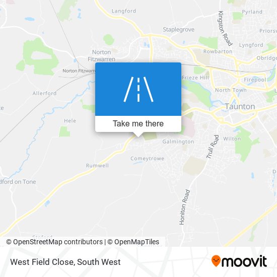 West Field Close map