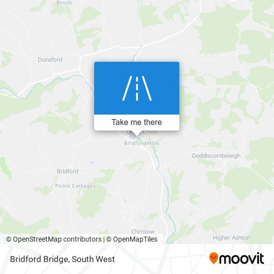 Bridford Bridge map