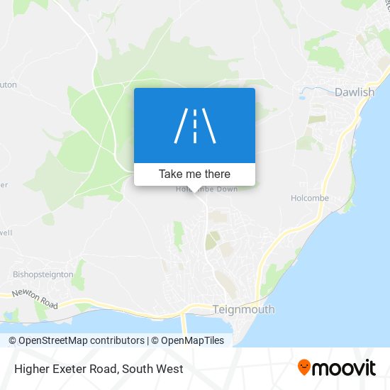 Higher Exeter Road map